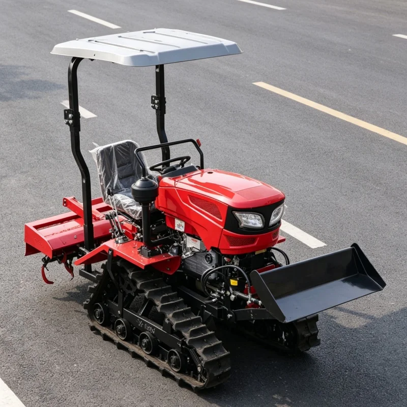 Customized High-Quality Crawler Rotary Tiller, Farm Land Cultivation Equipment, Hot Selling Model, CE Certified Tiller Tractor
