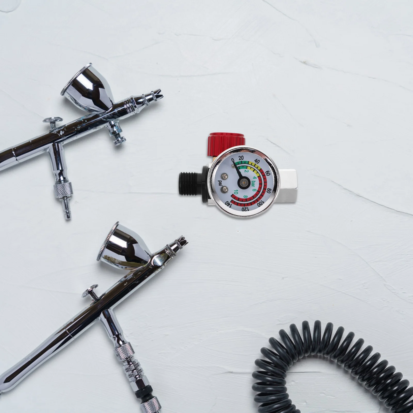 

Paint Pressure Regulating Valve Air Adjusting Regulator Gauge Pneumatic Tool Sprayer Metal Durable Wide Application Home Car