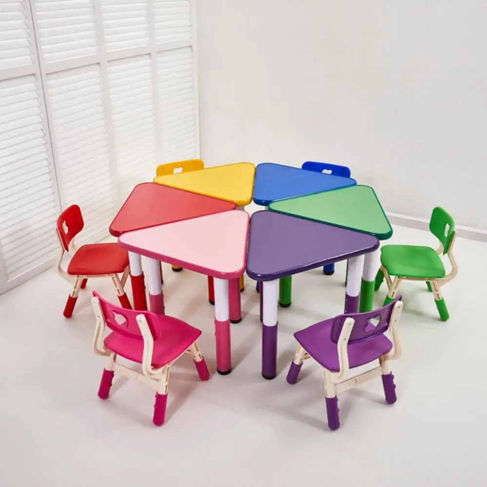 현대식 플라스틱 유치원 초등학교 어린이집 가구, 아이들 학습 테이블 놀이 책상 야외 놀이 시설 콤비