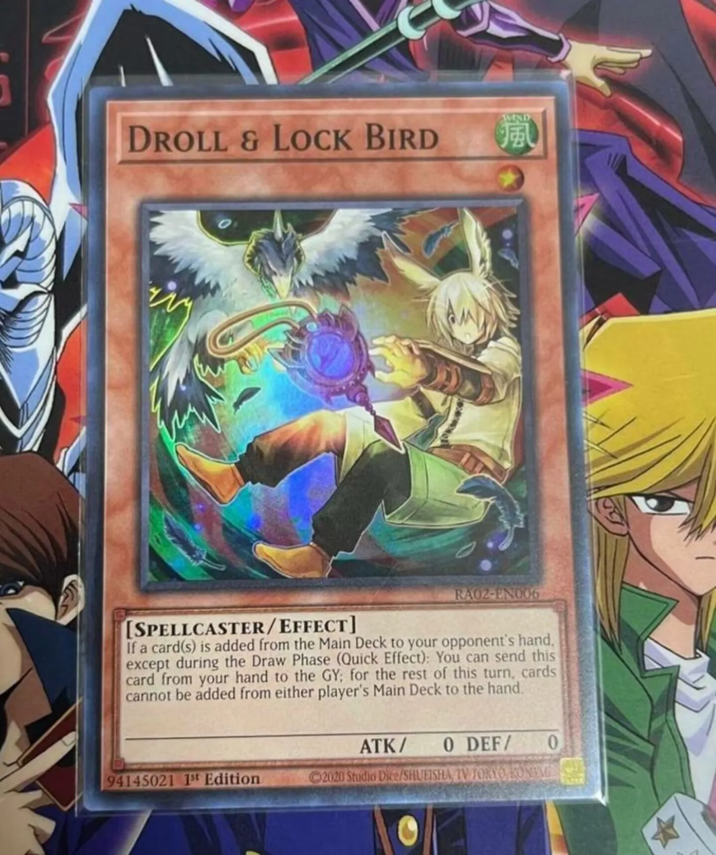 Yugioh KONAMI Duel Monsters TCG RA02-EN006 Droll & Lock Bird Super Rare English 1st Edition Alt Art Collection Mint Card