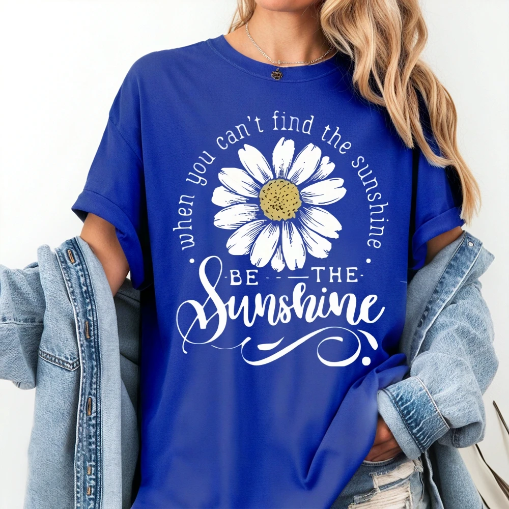 Flower Letter Cute Female Shirt Tee Fashion Clothes Women Summer Graphic T-shirt Loose Casual Y2k Streetwear Short Sleeved Tops