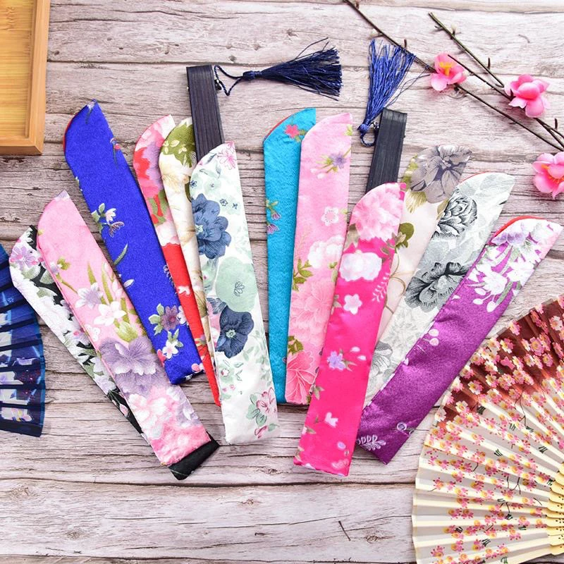 Elegant Folding Hand Fan Bag Holder Dustproof Protector Pouch Case Cover Wedding Party Festival Gifts Folding Fan Pouch