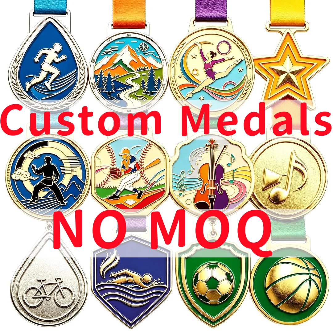 Custom Medal custom running medals multi shaped enamel medals for sports music dance tournament award ceremonies