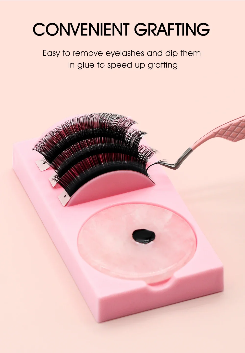 Wiederverwendbare 2-in-1-Wimpernständer aus Acryl für falsche Wimpern, Wimpernständer und Kleberhalter, Wimperntransplantation, Hilfsstation, unverzichtbare Werkzeuge – Detail 6