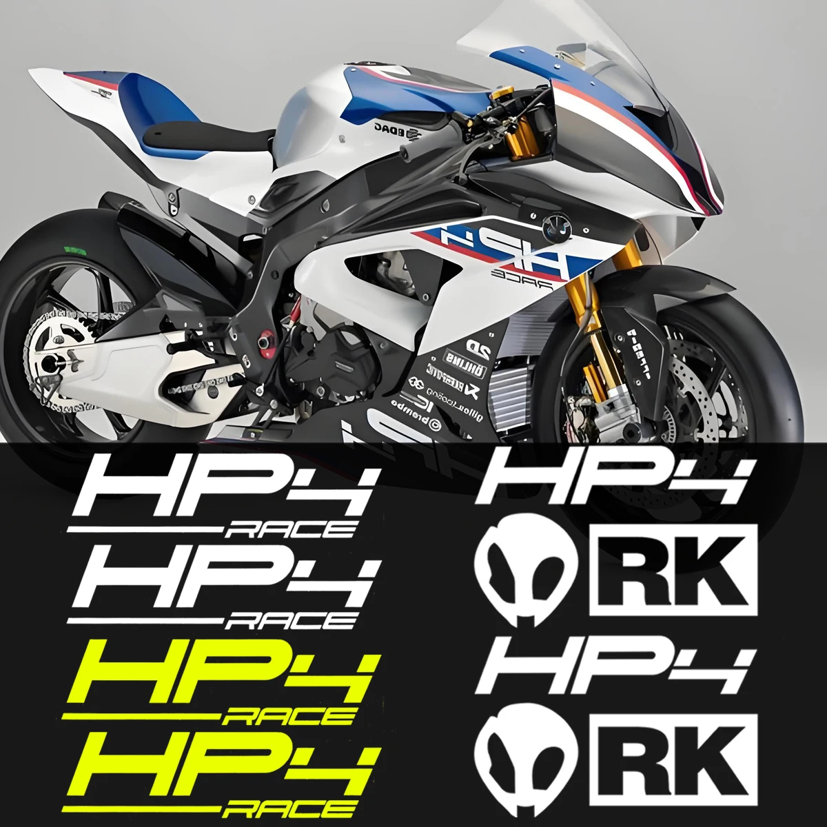 HP4 Race Motorcycle Scooter Accessories Stickers Body Helmets Fender Fuel Tank Trunk Declas for BMW HP2 HP4 R1250GS Race S1000XR