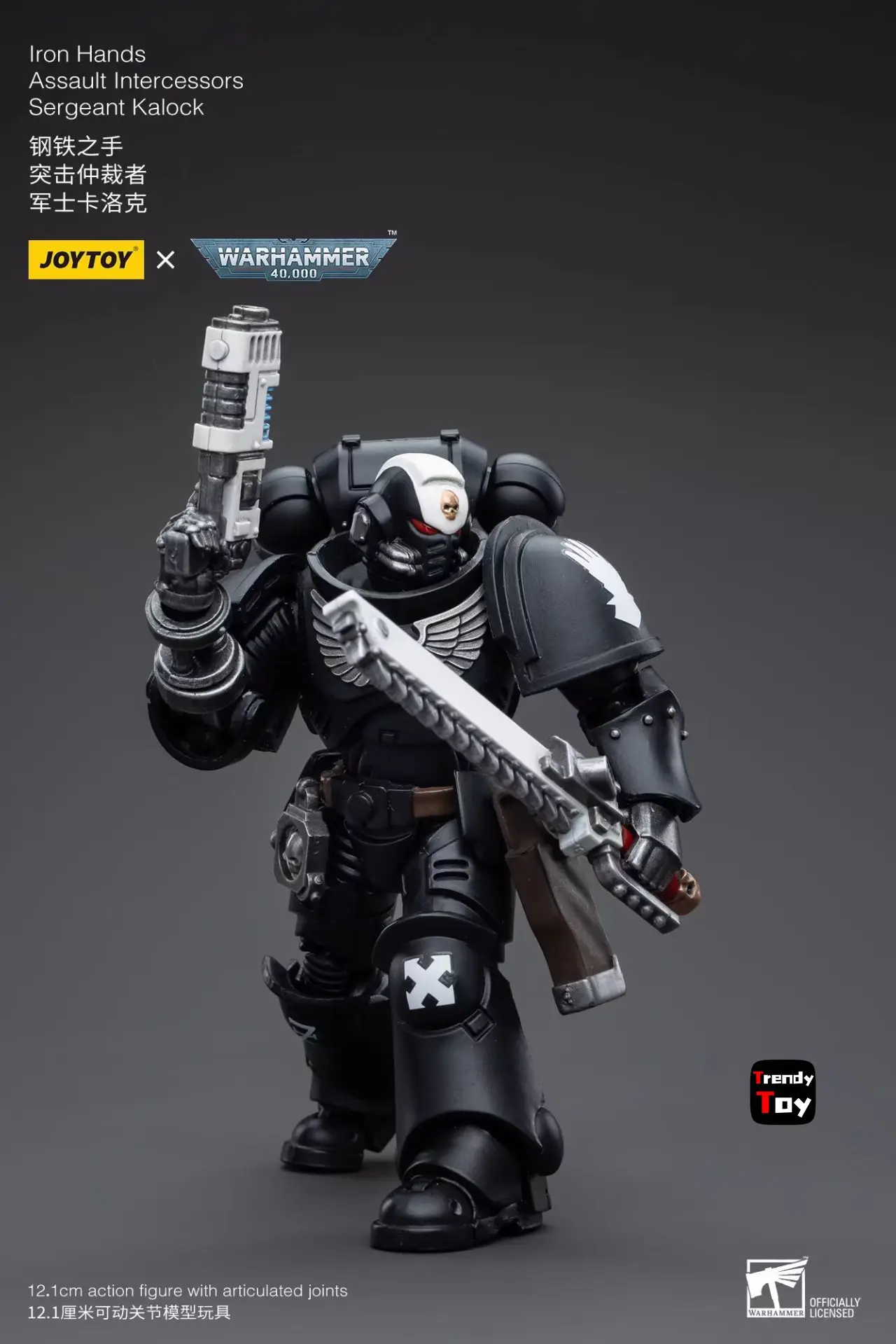 

【Доставка в течение 24 часов】JOYTOY Warhammer 40K Iron Hands Assault Intercessors Sergeant Kalock