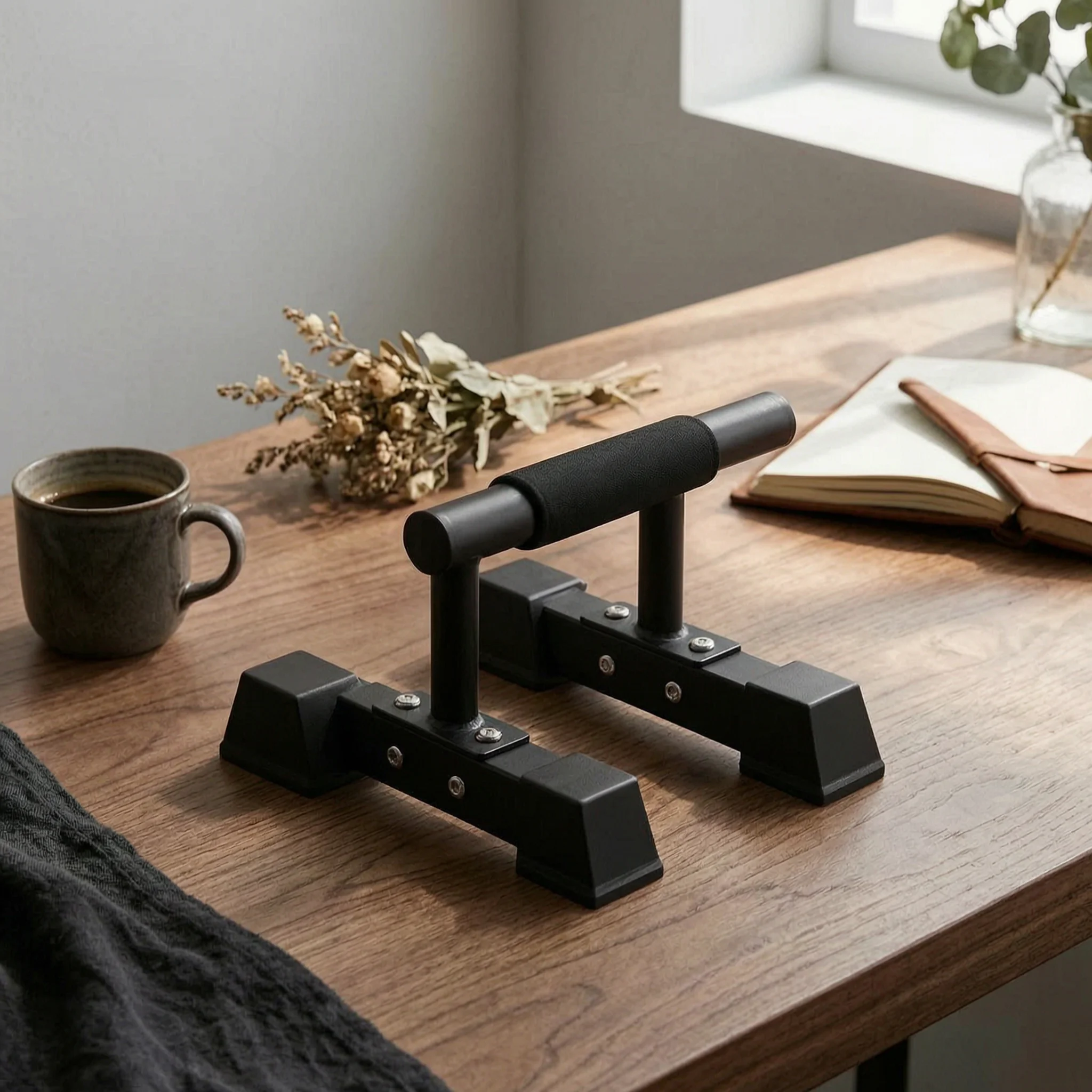 2 Pieces Push-up Stands Padded Grips Exercise Station Stands Exercise Stands Rectangular Base Screw-Fastened