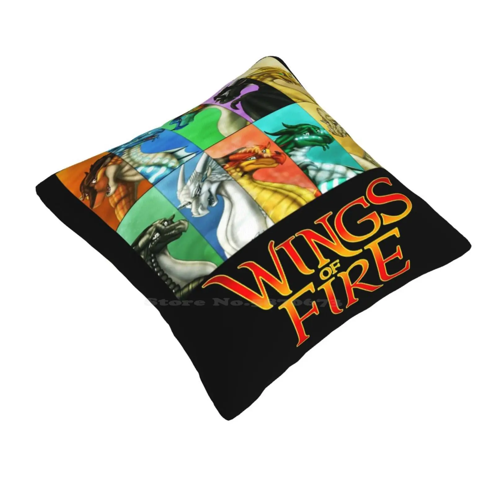 Wings Of Fire-All Together Throw Cushion Pillow Cover Skywing Kinkajou Dragons Sandwing Scholastic Peril Qibli Tsunami Books