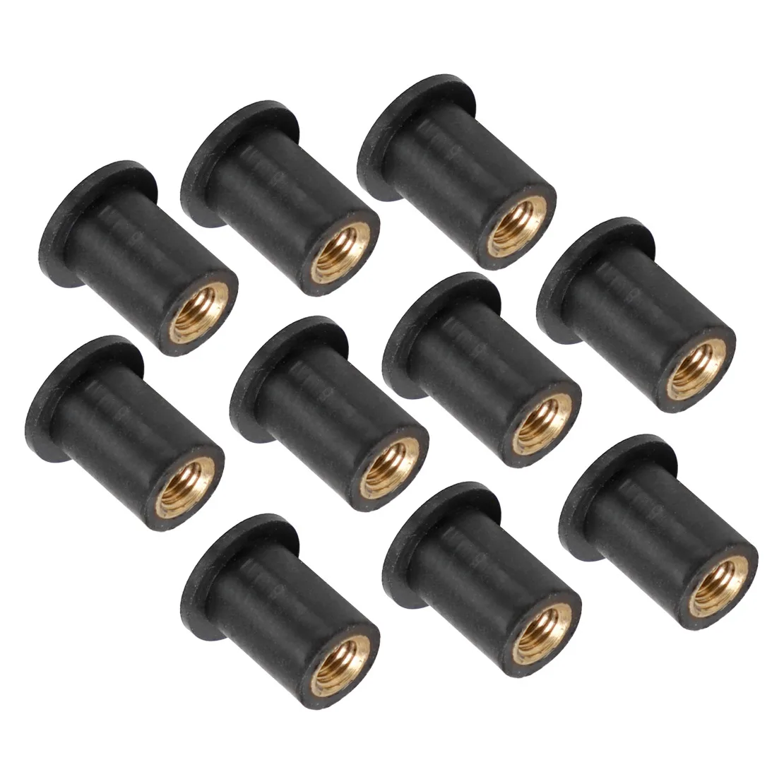 10pcs Motorcycle M5 5mm Metric Rubber Well Nuts Windscreen Windshield Fairing Cowl Wellnuts fit for Scooter Motorbike Superbike view 2