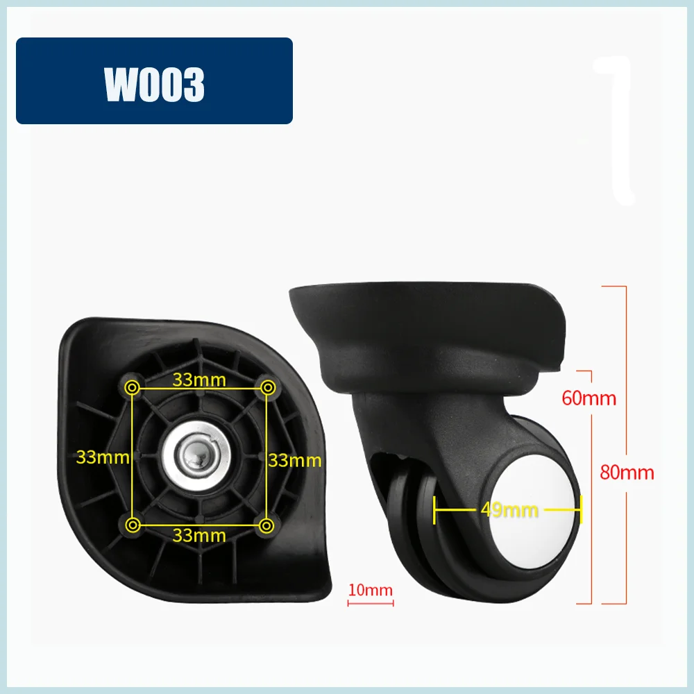 Luggage Wheels Casters Replacement Wear-Resistant Silent Spinner 360 Degree Universal Smooth Wheel Repair Kit for Vacation Trips