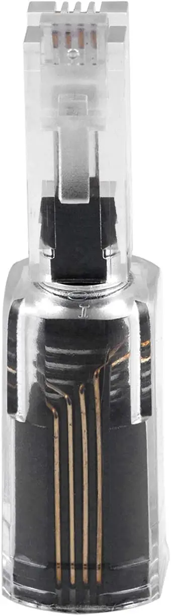 Tangle-Free Phone Cord Rotator, 360-Degree Rotation for Home and Office Use, Black