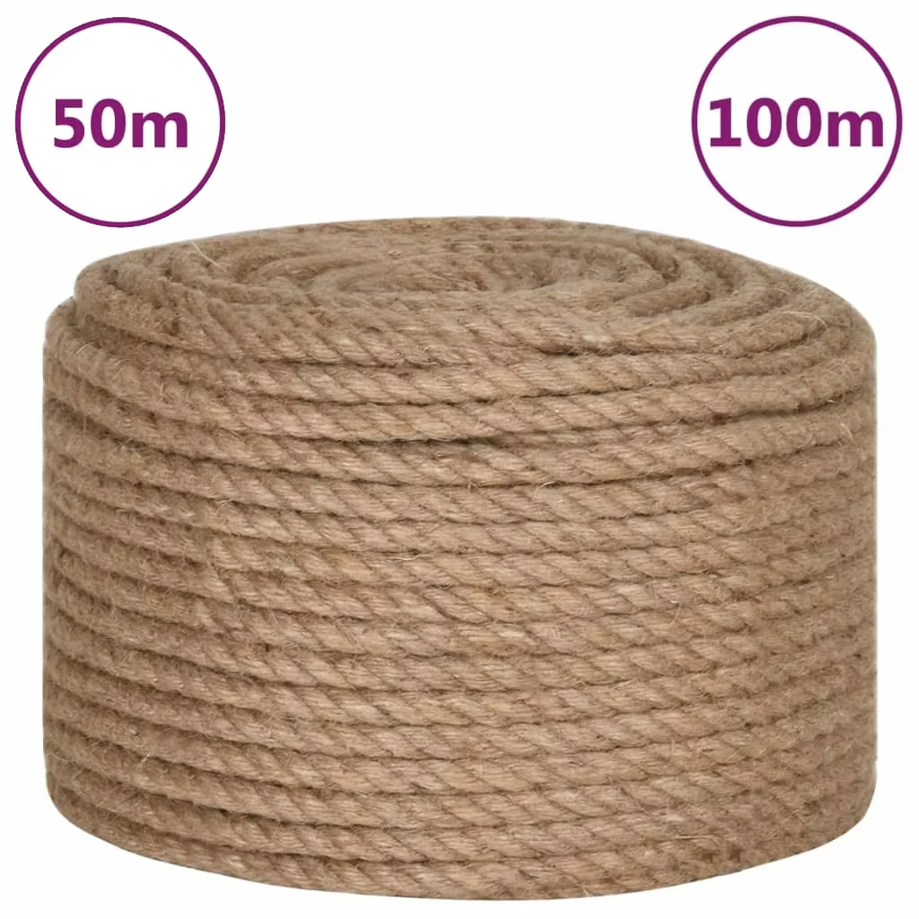 14 mm Natural Jute Twine Vintage Jute Rope Cord String Twine For DIY Crafts Gift Wedding Decor Cat Scratching Post Rope 50/100M