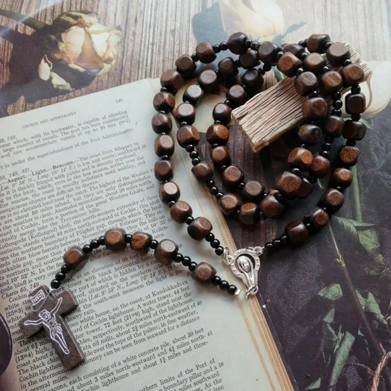 Catholic Rosary Necklaces for Men Women Jewelry Christian Religious Gift