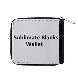 Sublimate One Side or Two Sides Blank Pu Leather Men Wallet Purse Bi-Fold with Coin Multi Card Bags Gift for Custom Print Logo