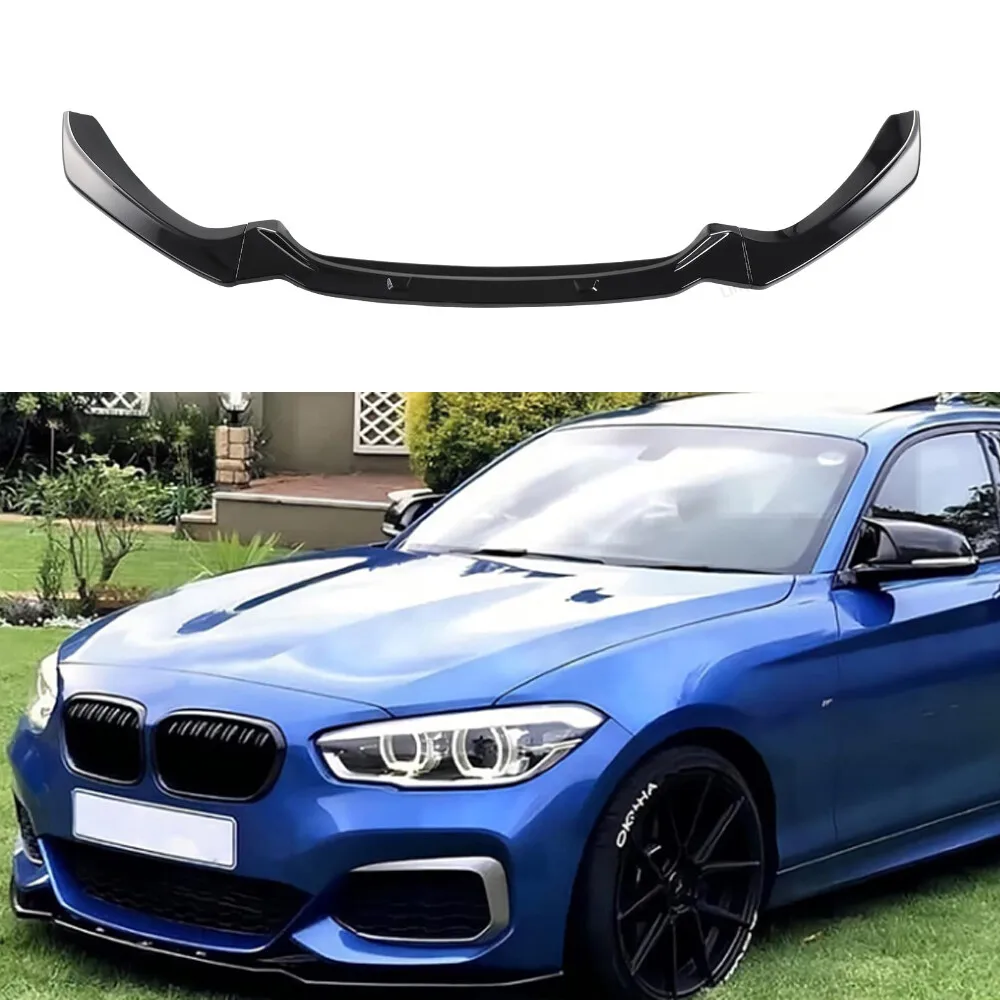 For BMW 1 Series F20 F21 LCI Gloss Front Splitter Spoiler Lip M Sport 2015-19