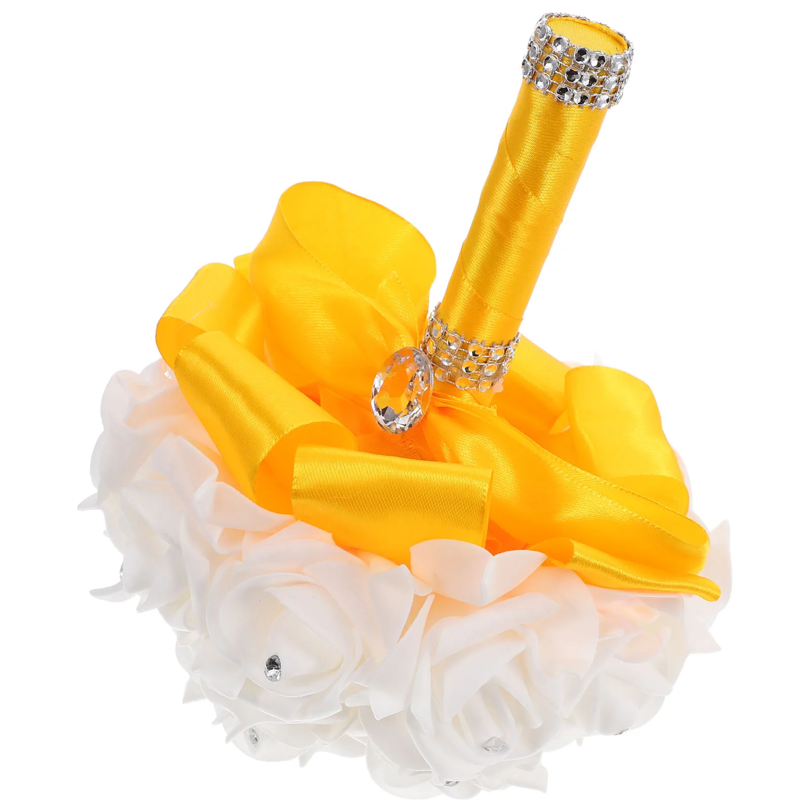 

Decorate Bouquet of Bridesmaids with Flowers in Hand Artificial Decoration Fabric Fake Bohemian