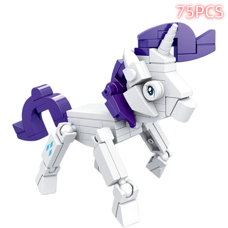 Pony War-Mini MODELO DE figura de acción Kawaii, bloques de construcción compatibles con Zoon, ciudades de Anime, Navidad, Halloween, juguetes de cumpleaños, regalos