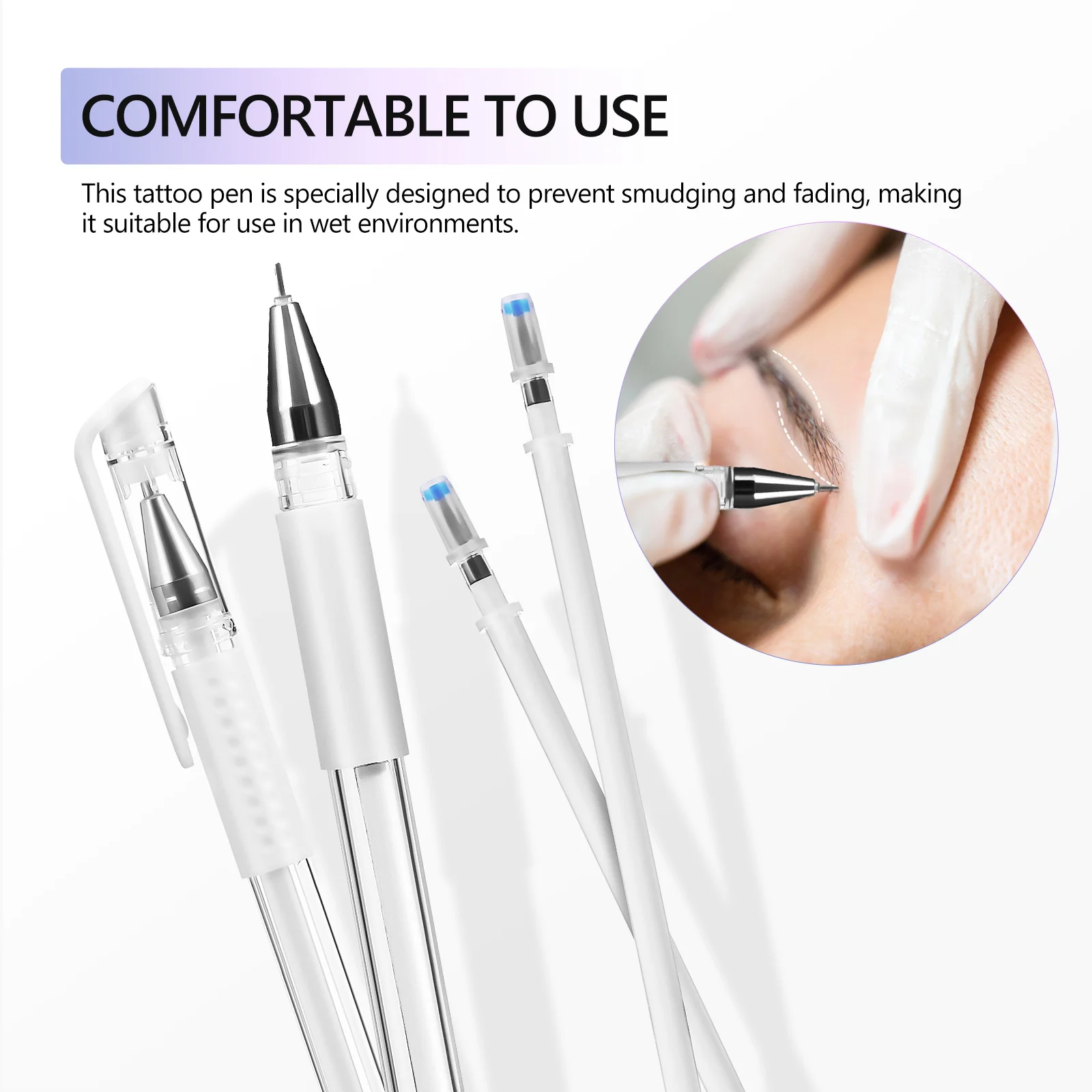 

3 Pcs Mapping Skin Pen Tattoo Supplies Eyebrow Drawing Aid Position Pencil Marker