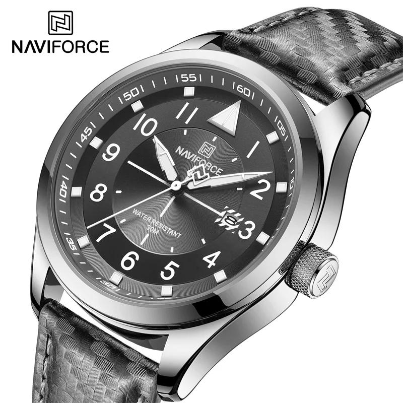 

NAVIFORCE 2022 Watches Top Luxury Brand Waterproof Sport Wrist Watch Quartz Leather Luminous Male Wristwatch Wholesale Watch