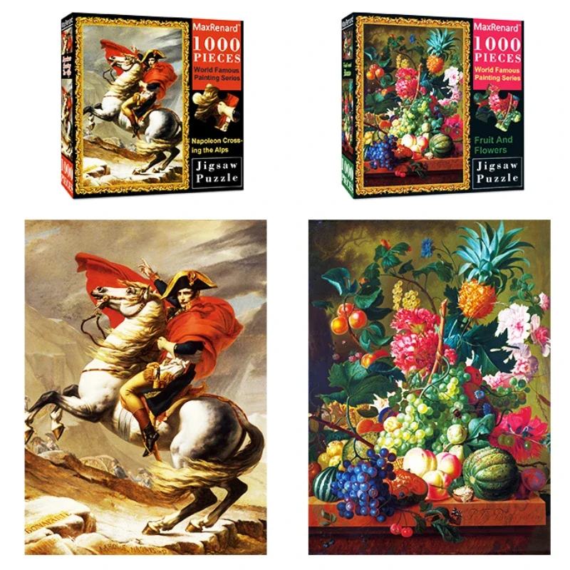 MaxRenard Adults 1000 Piece Puzzles Famous Oil Painting Series 50*70cm Difficult Jigsaw Art Puzzles Toy Decoration