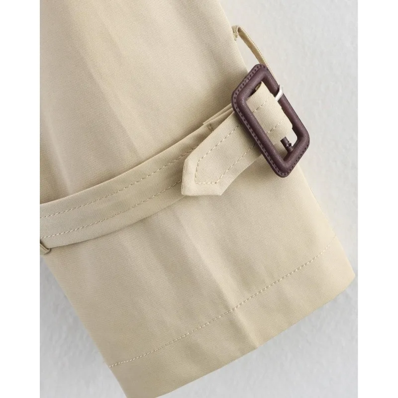 ملابس نسائية فردية عصرية الأكثر مبيعًا AliExpress تتميز بتصميم طية صدر السترة الرجعية معطف قصير مزدوج الصدر