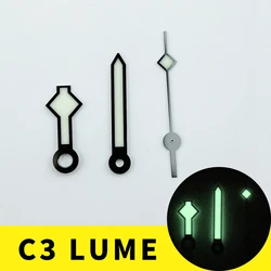 Snowflake Watch Hands Set Black Finish SKX Mod Fit NH35 NH36 4R35 4R36 Super Green C3 Lume BB58 BB36 Fit for Nh35