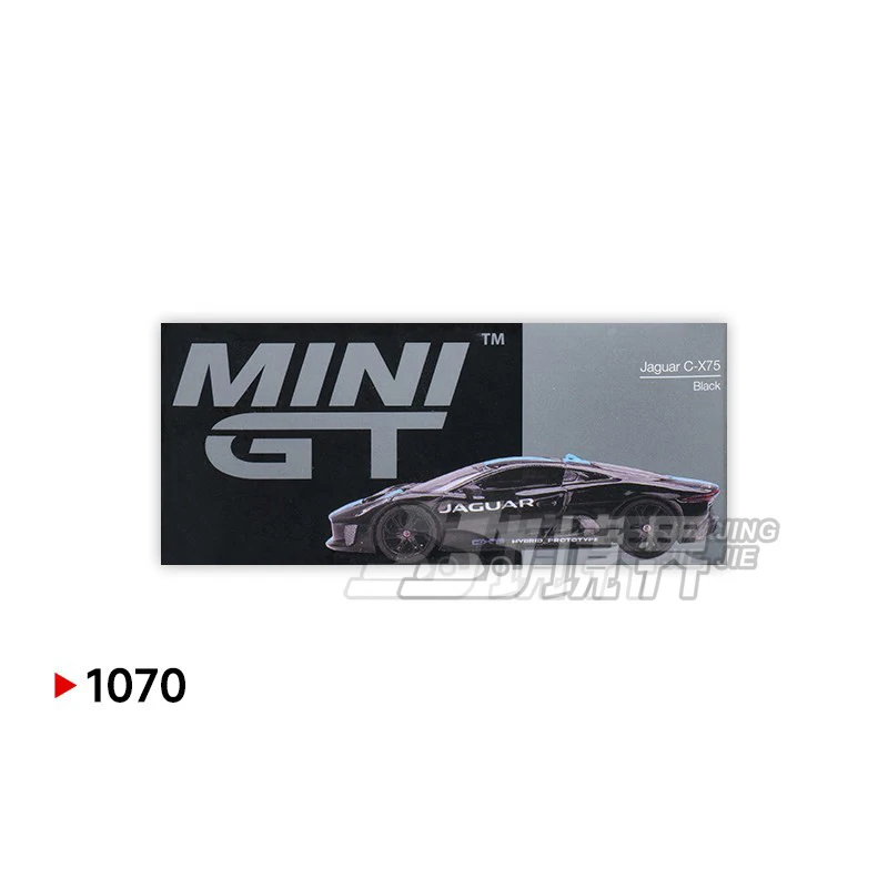 

Коллекционная модель автомобиля MINIGT 1070 1:64 Jaguar C-X75, литая под давлением, гоночная машина, игрушка, масштаб 1:64