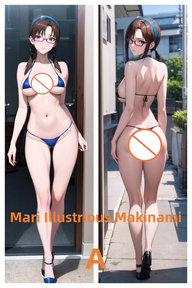 Dakimakura Anime Pillow Case Mari Illustrious Makinami Double-sided Print Of Life-size Body Pillowcase Gifts Can be Customized