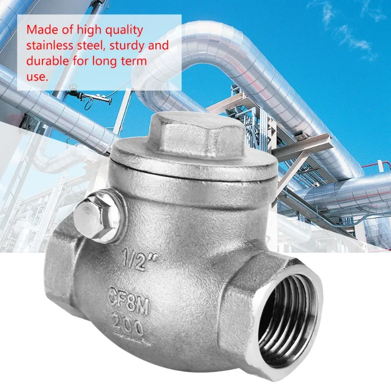 

1PCS Check Valve 304 Stainless Steel Horizontal H14W-16p Swing Type Non-return Valve Vertical H12 Lift Type One-way Valve