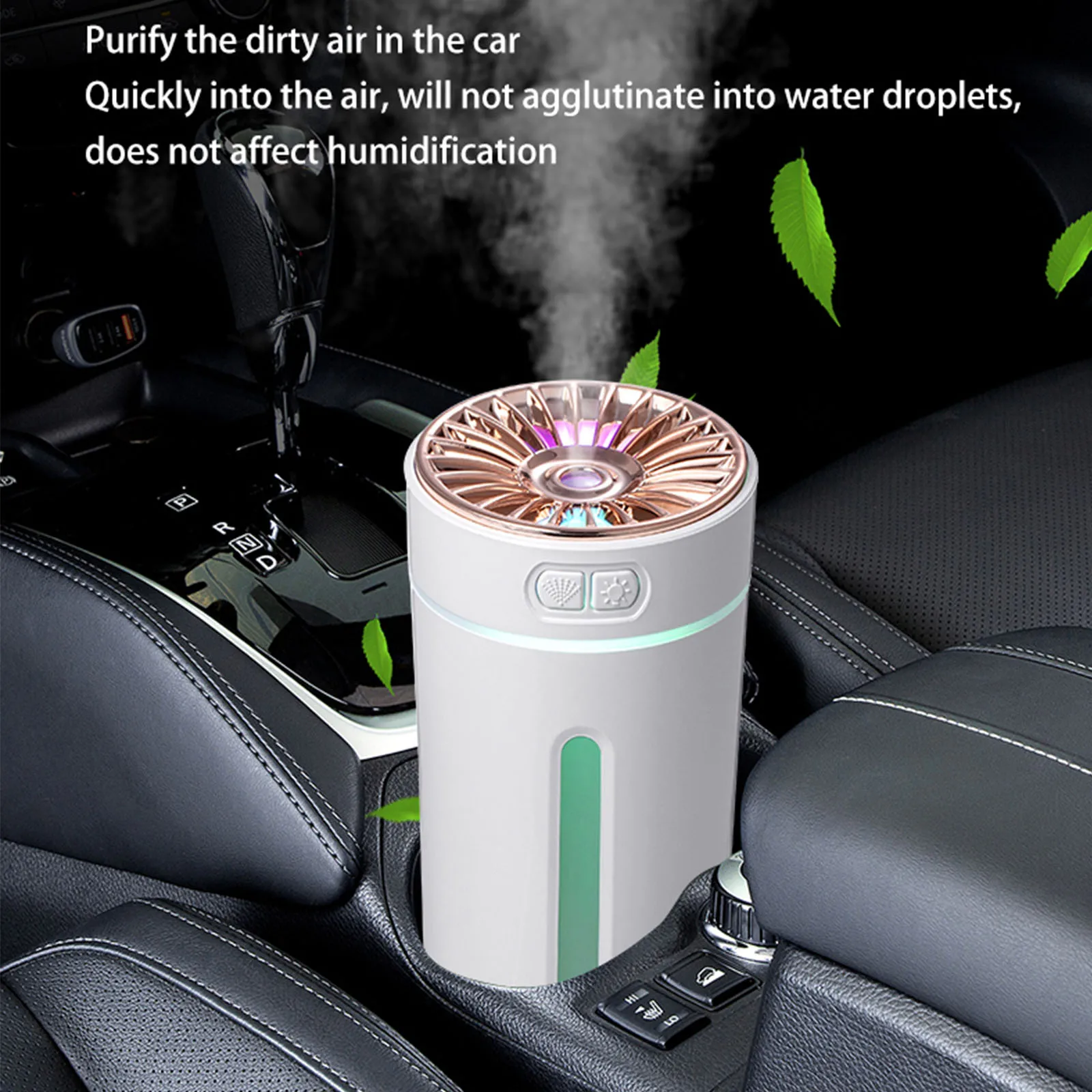 New 300ml Air Humidifier Vehicle-mounted Humidifier Aroma Diffuser Battery Or USB Aromatherapy Purifier 7 Colors Light For Home