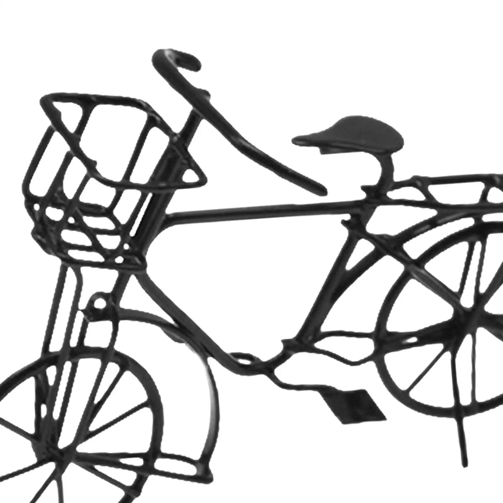 Mini Dollhouse Bicycle Model 1 12 Scale Lifelike Metal Bike Toy Statue for Creative Gift Shop Garden Decor