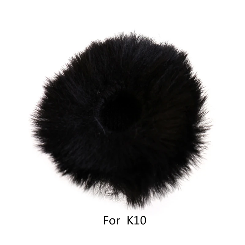 K10 Внутренний уличный микрофон, лобовое стекло, пушистый ветрозащитный чехол для лацкана