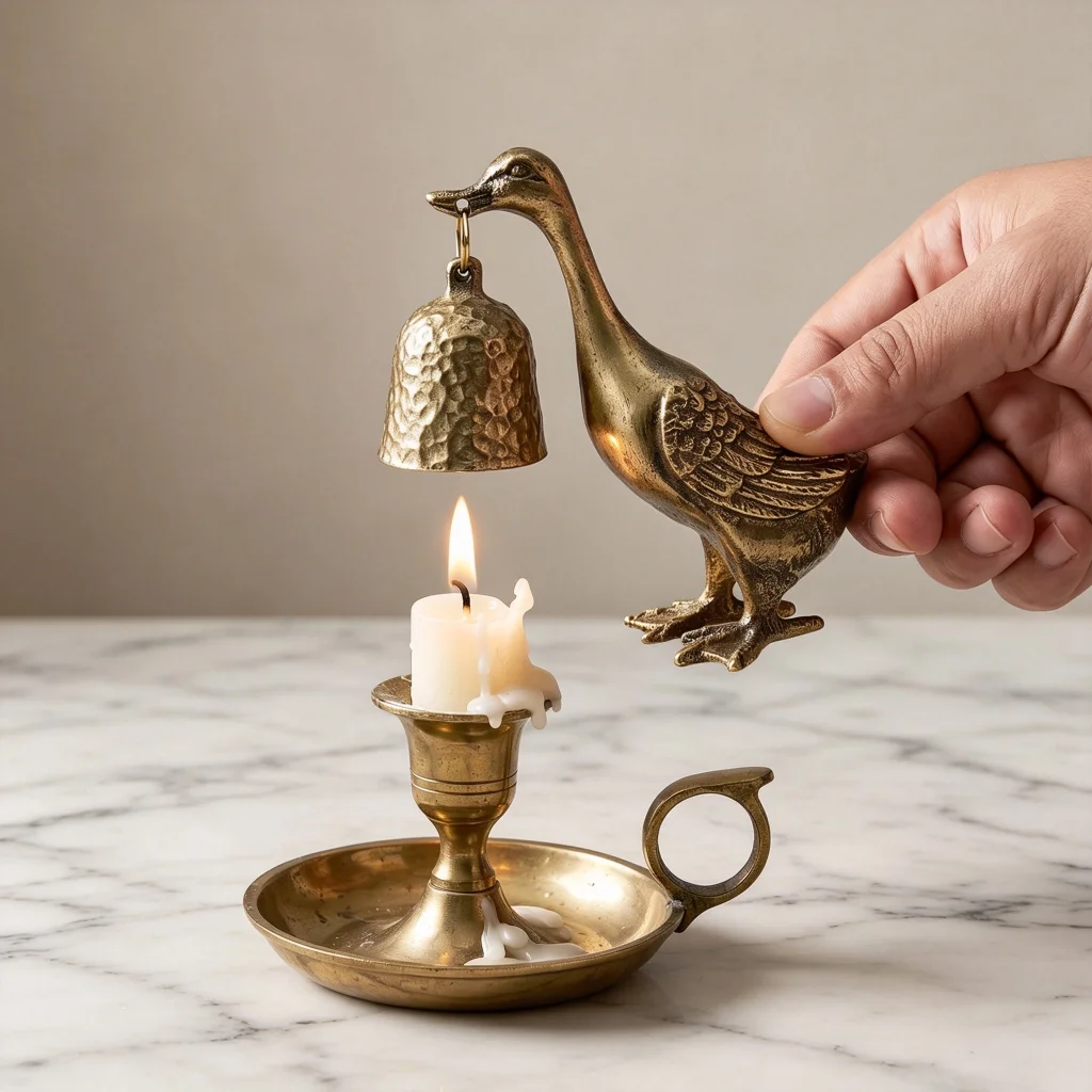 Vintage Duck Candle Snuffer Metal Candle Extinguisher Bell Cover Flame Out for Home Table Decor Shelf Ornament Candle Accessory