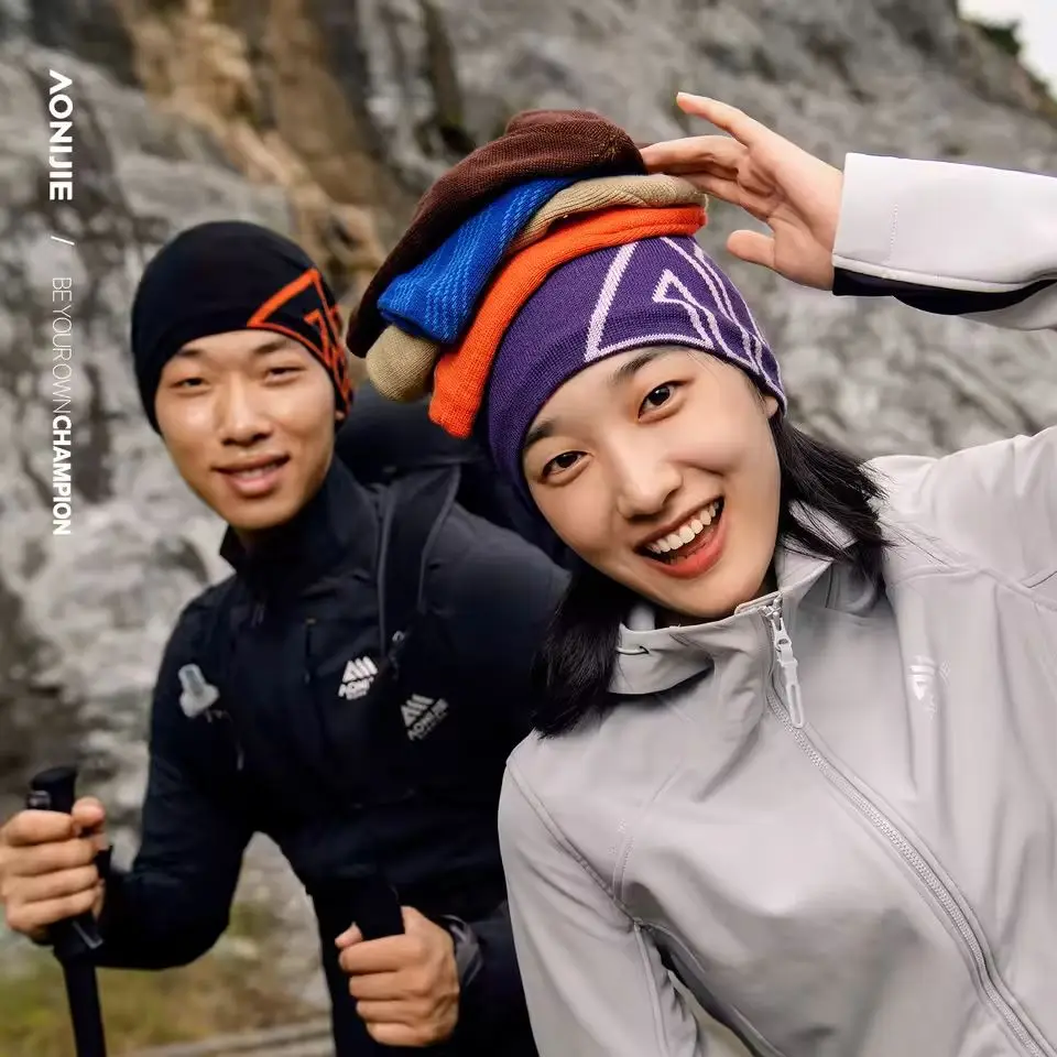 

AONIJIE спортивная шапка на открытом воздухе для мужчин и женщин вязаная шерстяная шапка ветрозащитная теплая шапка-бини для путешествий, кемпинга, пешего туризма, бега, осень-зима