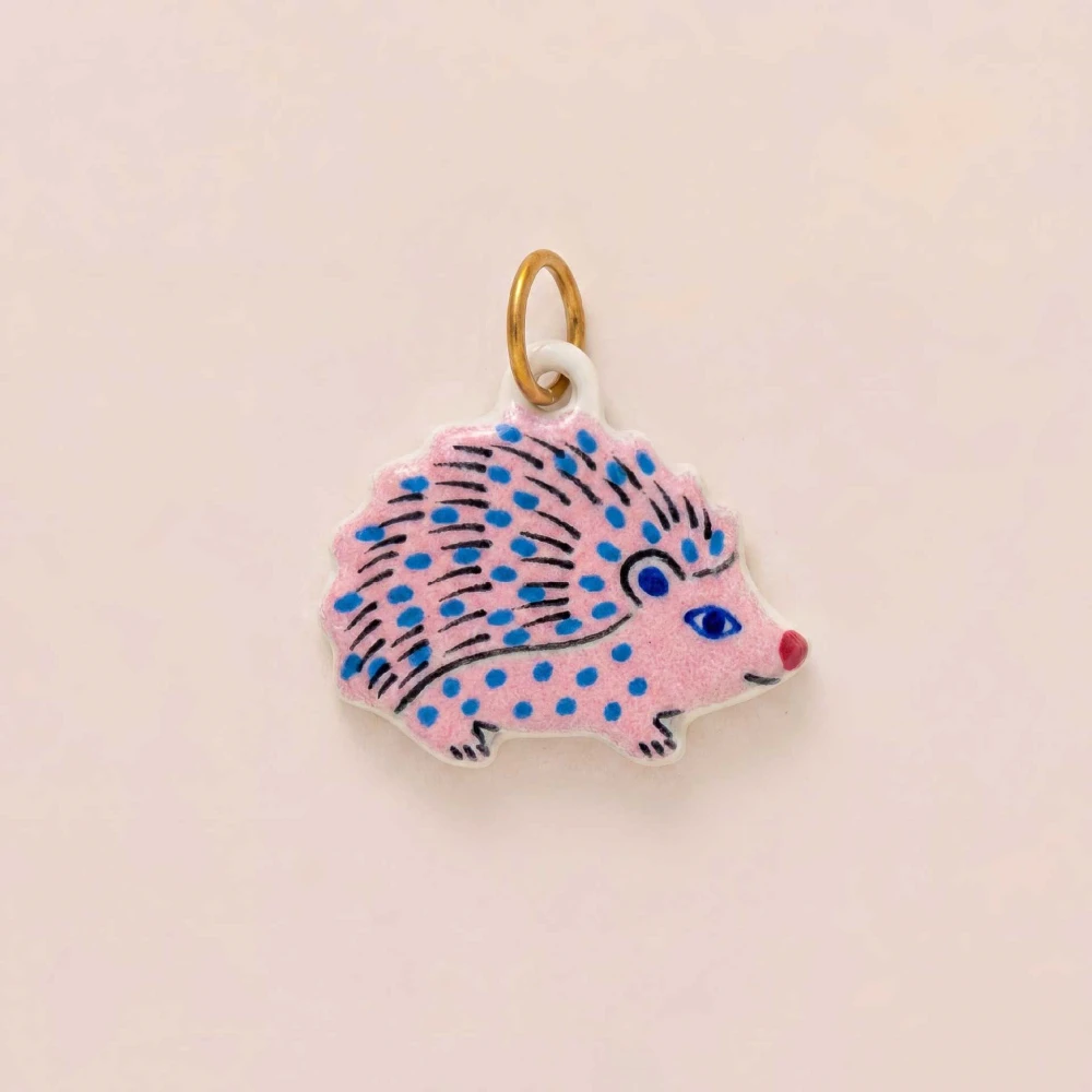 316 Edelstahl Wasserdicht Farbbeständig Frisch Niedlicher Kleiner Hund Igel Blume DIY Anhänger Charms für Schmuck – Detail 6