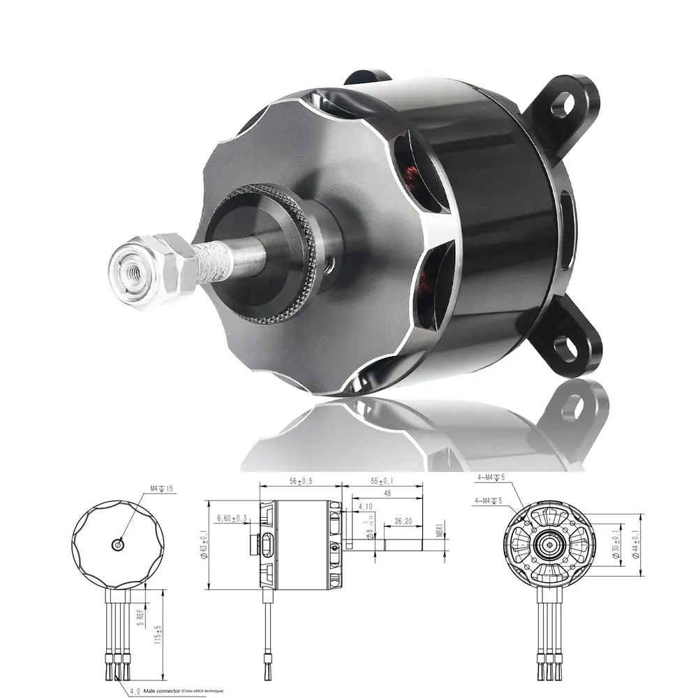 LJ5330 Motor sin escobillas KV220 de alta potencia 3500W para RC Dr-one ala fija Air-craft 12KG empuje ligero 400g de larga resistencia