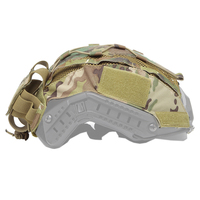 Airsoft Helmet Cover Tactical FAST Maritime Helmet Cloth Hunting Shooting Helmet Accessories with Elastic Cord NVG Battery Pouch