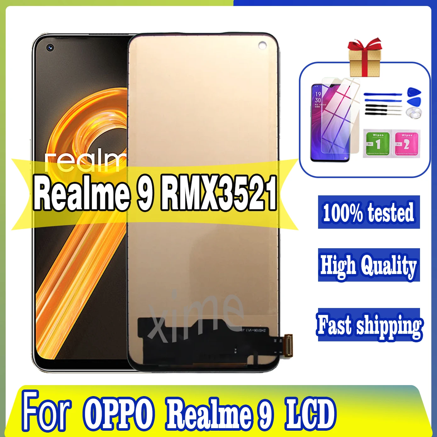 

6.4" LCD AMOLED For OPPO Realme 9 LCD Display Touch Screen For Realme 9 4G LCD RMX3521 Display Digiziter Replacement Assembly