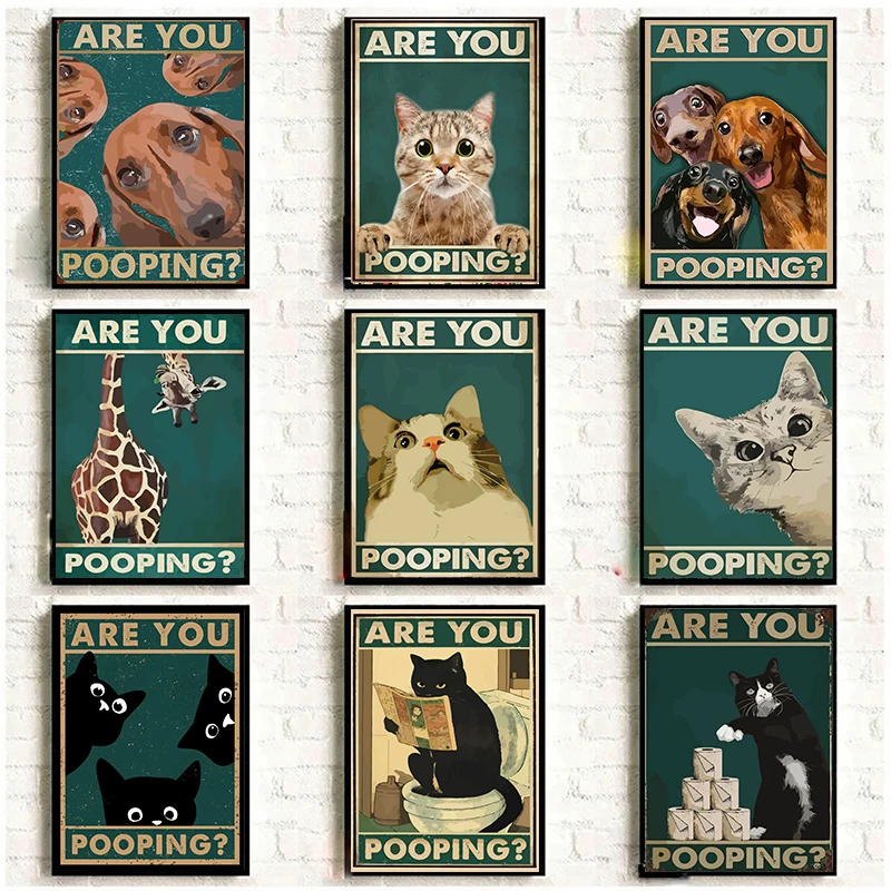 Home Bathroom Pictures - Affiche Murale Amusante pour Salle de