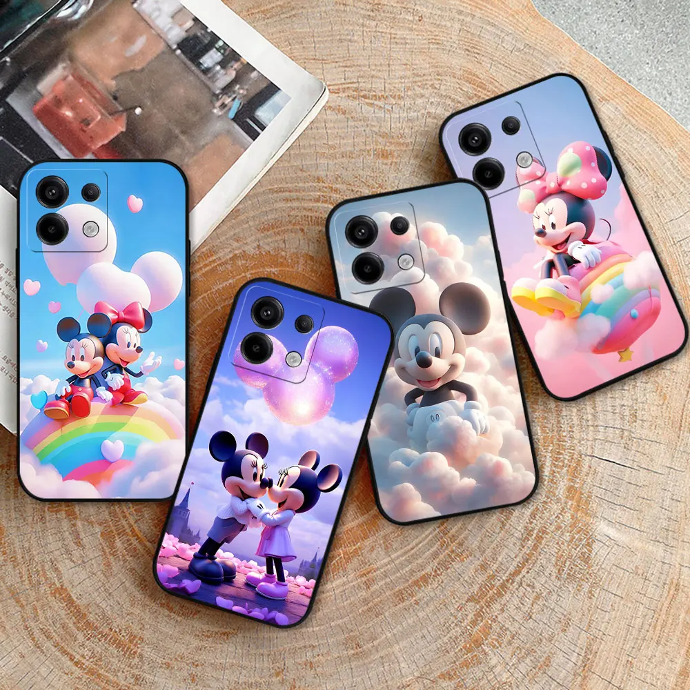 Disney Mickey Mouse Minnie Phone Case For Redmi Note 13 12 12S 12T 11 11S 11T 11E 10 10S 10T 9 9S 9T 8 7 7S 6 Pro Plus Max Cover