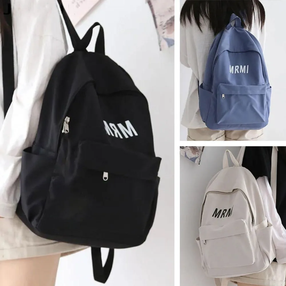 Japanese Women\'s Backpack Fresh Korean Multi functional Instagram Student Forest Large Capacity Backpack Solid Color