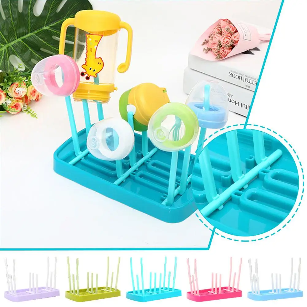 

Baby Milk Bottle Drying Rack Foldable Lightweight Portable Shelf Supplies Milk Cups Household Bottle Dryer Holder X8J3