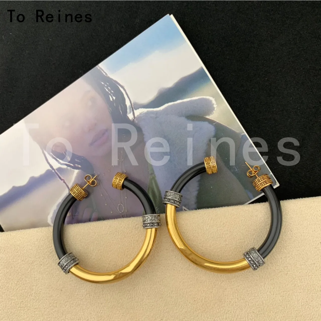 To Reines New fashion Big Circle Earrings For Women Rock Punk Earrings Luxury Jewelry Party Jewelry Accessories