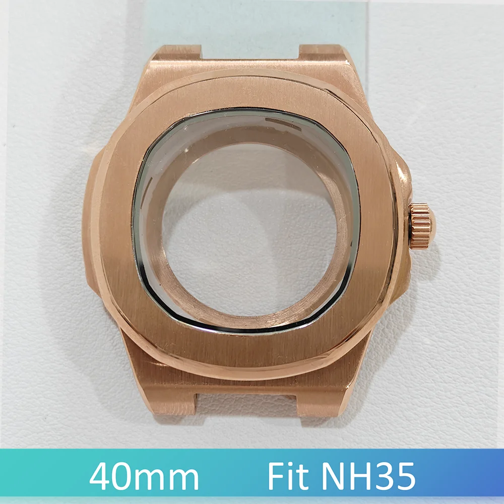 Per NH35 Custodia 40mm Accessori per orologi Acciaio inossidabile 316L Fondo trasparente Shell Cinturino intercambiabile Vetro zaffiro