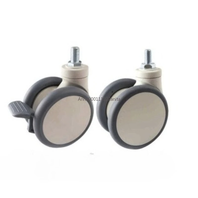 Medical Instrument casters whith double Wheels Super sound-off soft TPR wheel tread with bearings For Hospital trolley