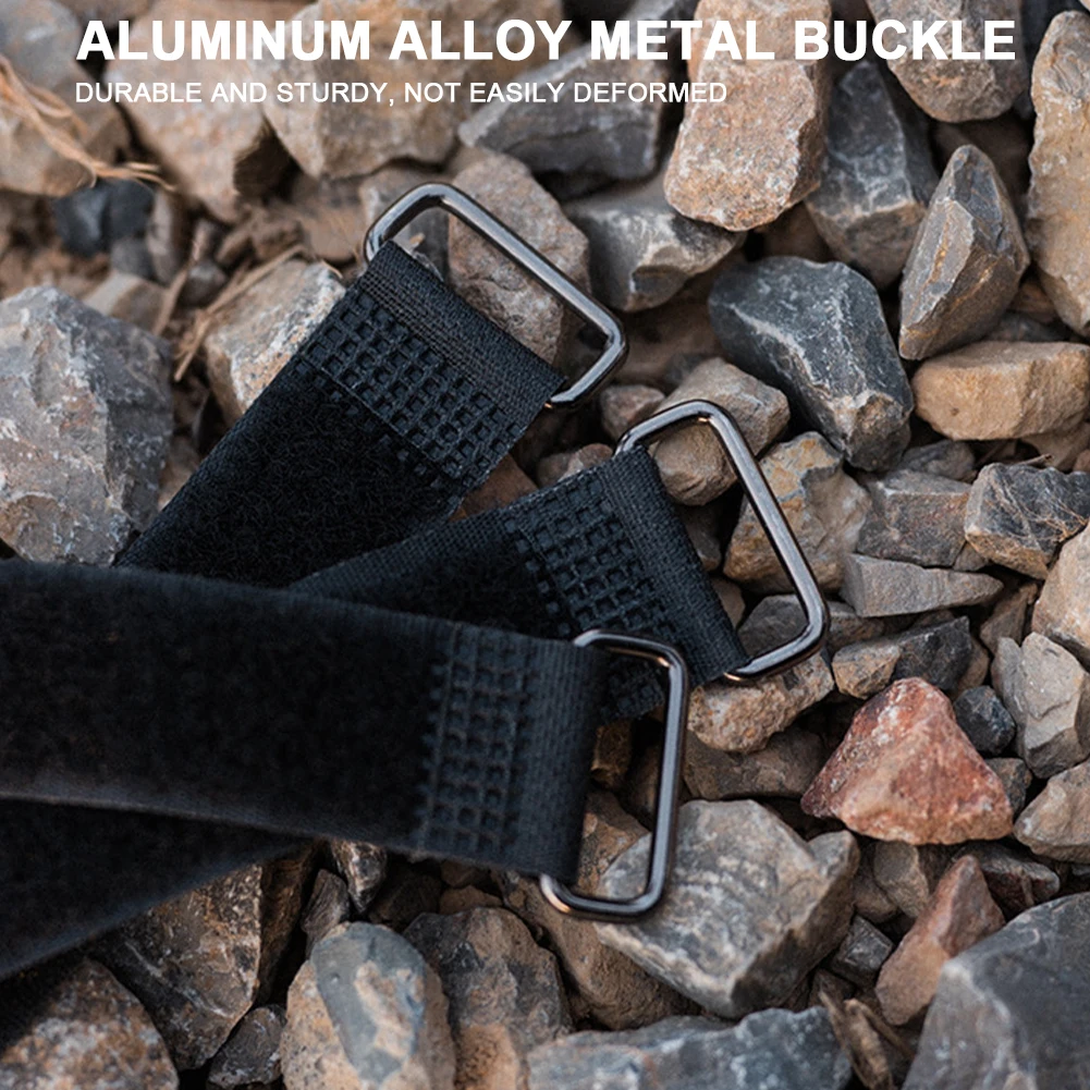 أشرطة خيمة التخييم في الهواء الطلق النايلون المشفرة مع أبازيم الأشرطة السحرية لزجة بقوة متعددة الأغراض ربط الأشرطة معدات التخييم #5