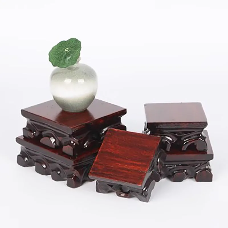 Solid Wood Carvings, strange Stones, Ornaments, Round Mount, Taishan Stone Base, Trenchable Vase, Bonsai Pot, Wood Bracket