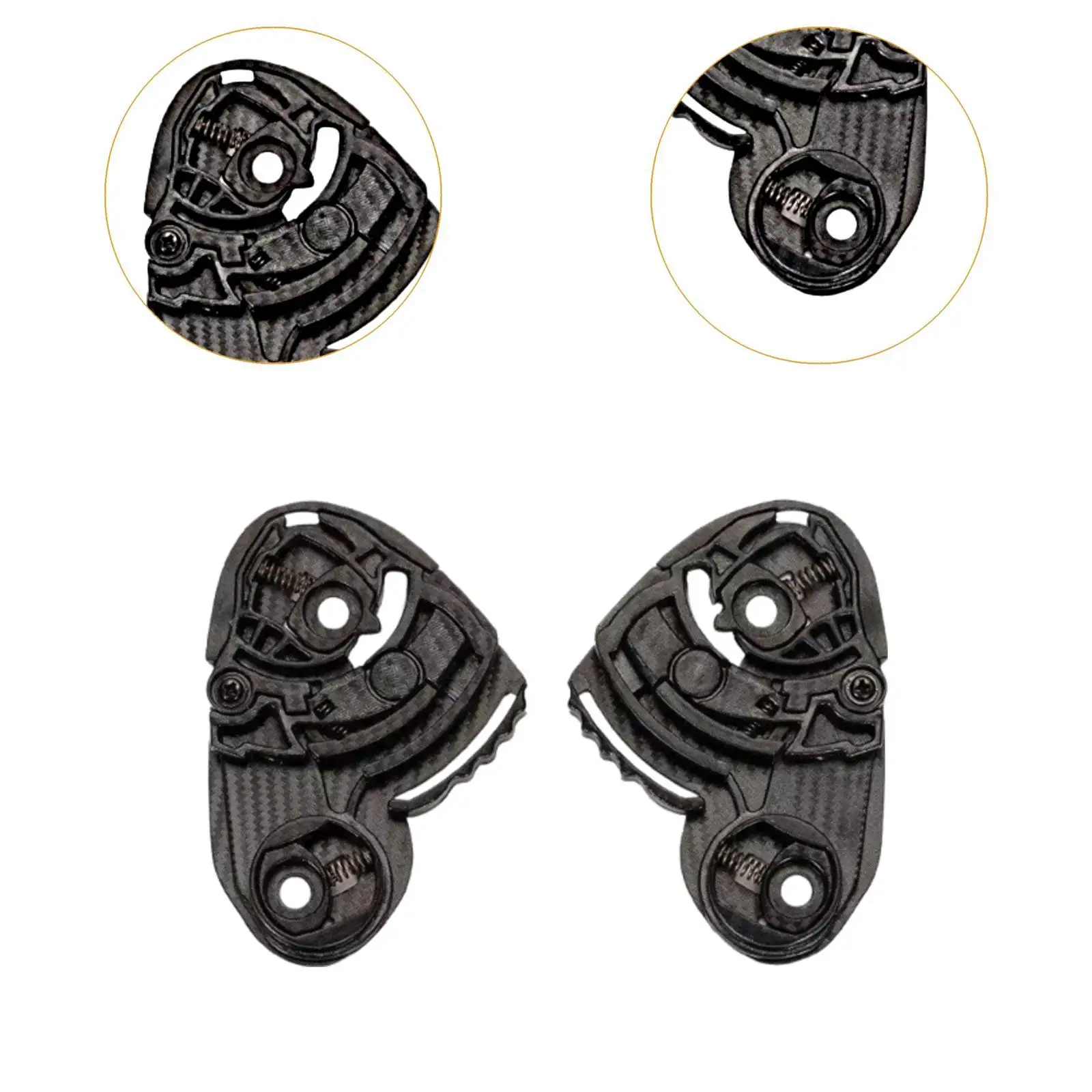 Motorbike Helmet Accessories Black Visor Gear Base Plate Shield Set for MT KRE Carbon Fiber Fiberglass Shell