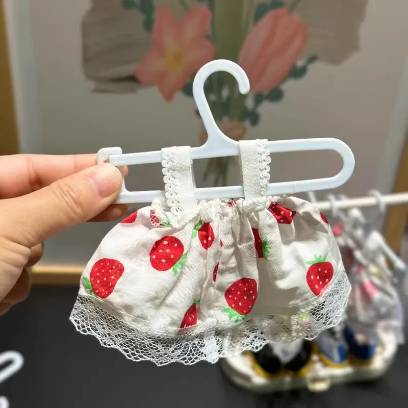 Labubu Mini colgador de ropa 10 unids/set utilizado para Labubu y otras muñecas de 17 Cm Zapatero accesorios para muñecas juguetes para niños