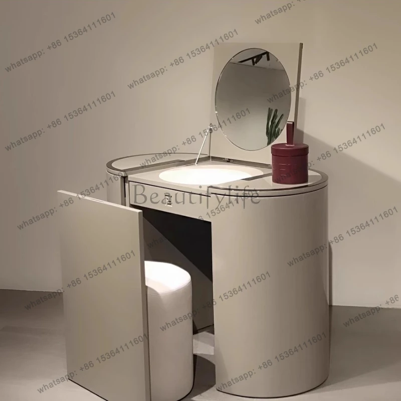 

X4 Mirror Desk Vanity Table Makeup Bedroom Luxury Women Beauty Girl Wood Dressing Table Cosmetics Penteadeira Trendy Furniture